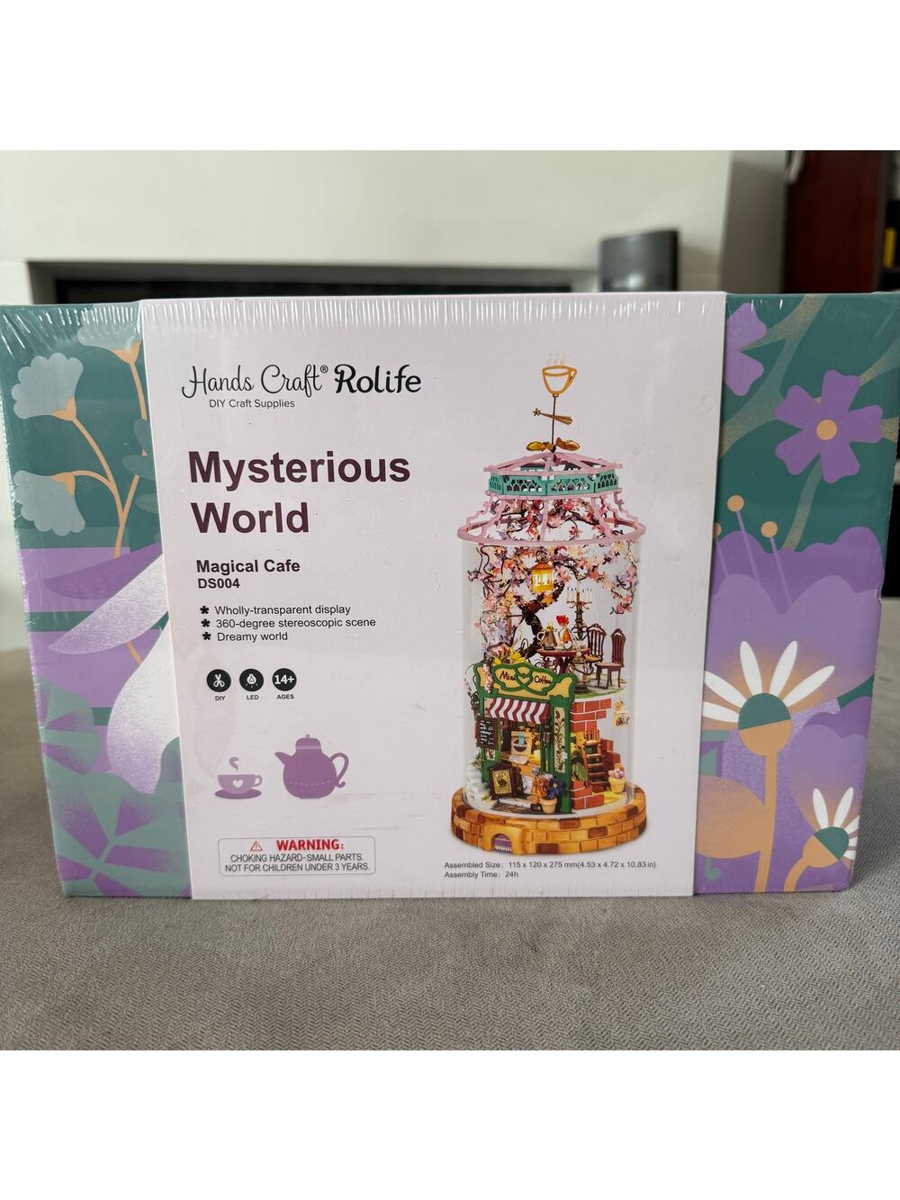 Mysterious World Magical Cafe DS004 DIY Miniature House Kit LED New Sealed